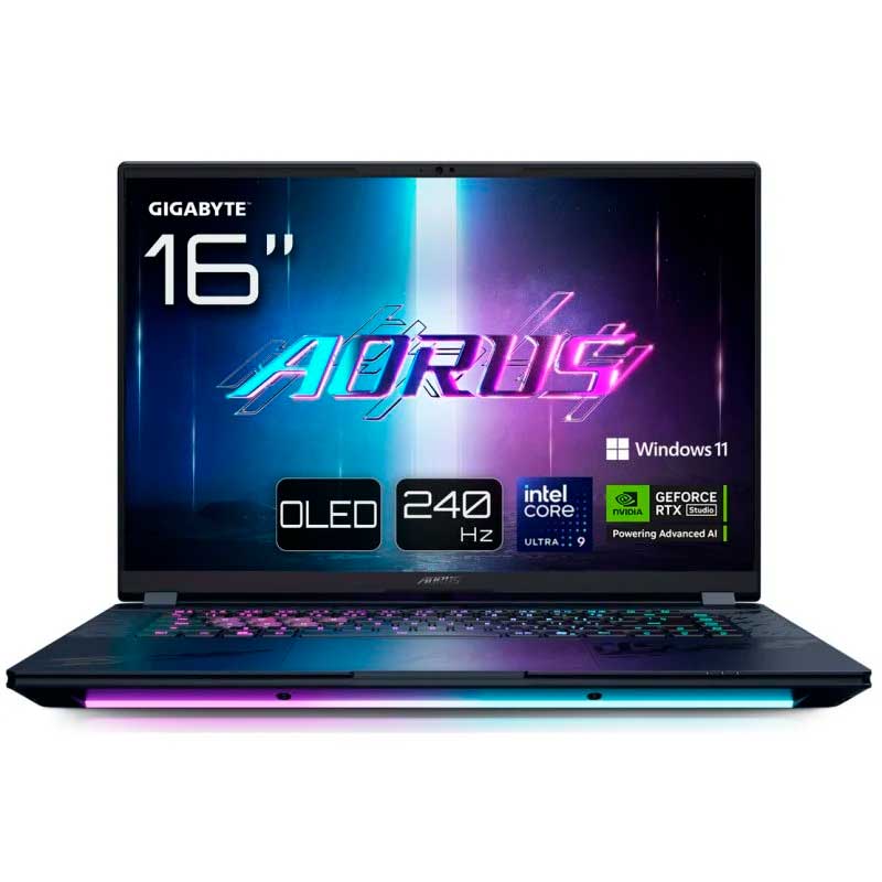 ORDENADOR PORTATIL GIGABYTE AORUS MASTER 16 INTEL ULTRA 9-275HX NVIDIA RTX 5080 32GB RAM 1TB SSD 16OLED W11PRO
