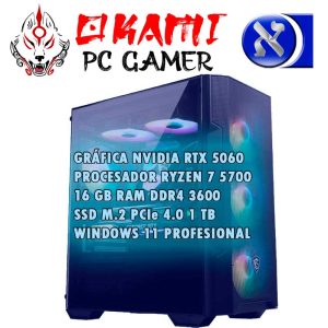 PC GAMER OKAMI RYZEN 7 5700 NVIDIA RTX 5060