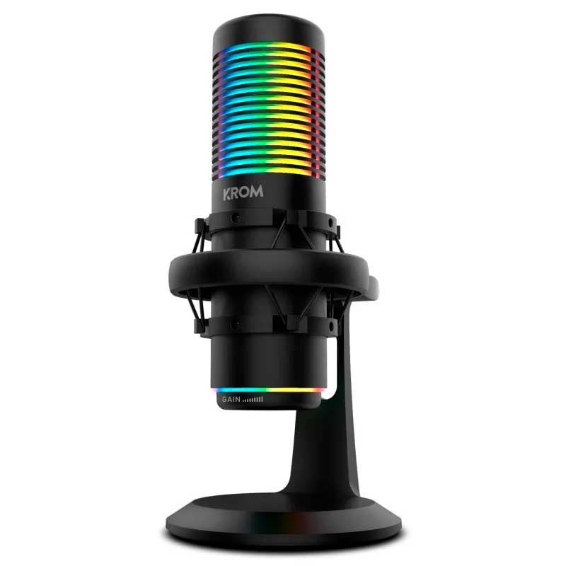MICROFONO STREAMING USB KROM KAZE RGB