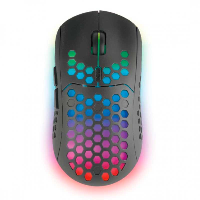 RATON INALAMBRICO MARS GAMING MMW3 RGB FLOW NEGRO