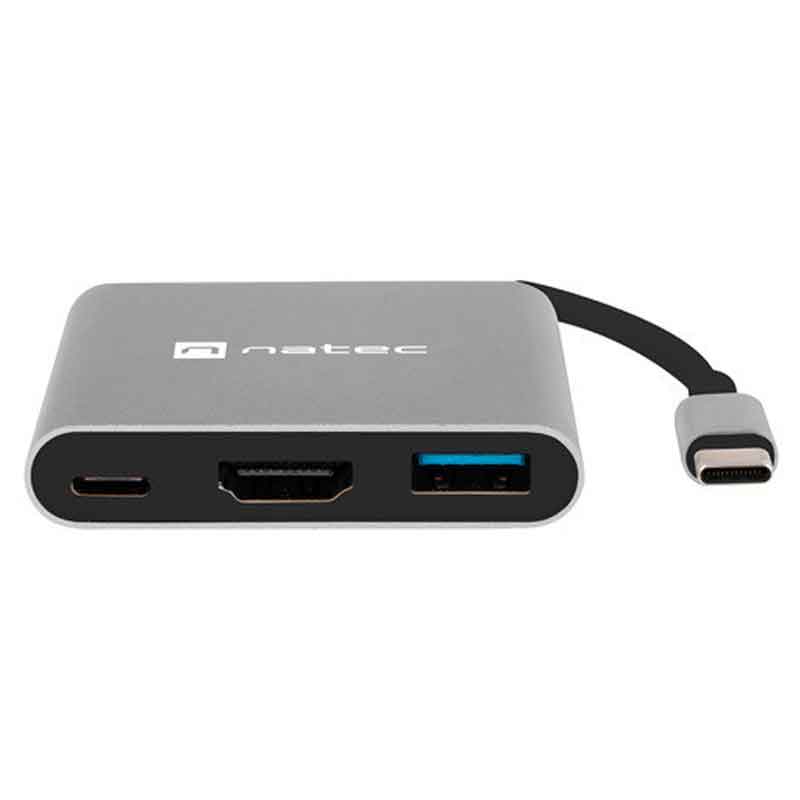 ADAPADOR USB C HDMI CON HUB USB NATEC FOWLER MINI