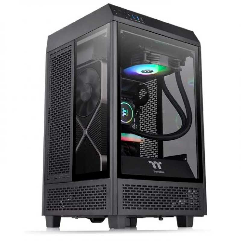 CAJA THERMALTAKE THE TOWER 100 MINI-ITX 2XUSBA 3.2 NEGRO