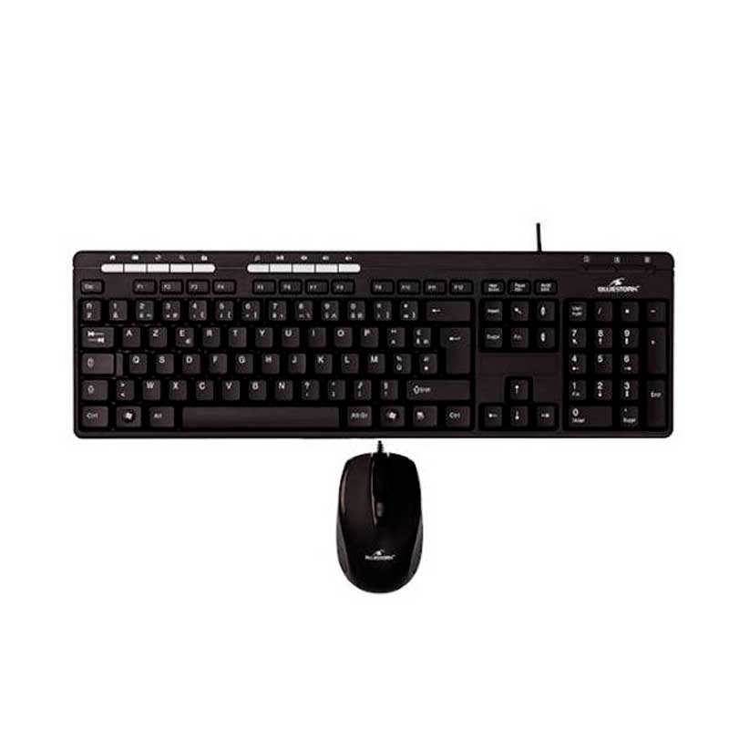 TECLADO Y RATON BLUESTORK FIRST II USB NEGRO