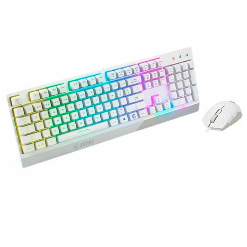 TECLADO Y RATON GAMING MSI VIGOR GK30 COMBO RGB BLANCO