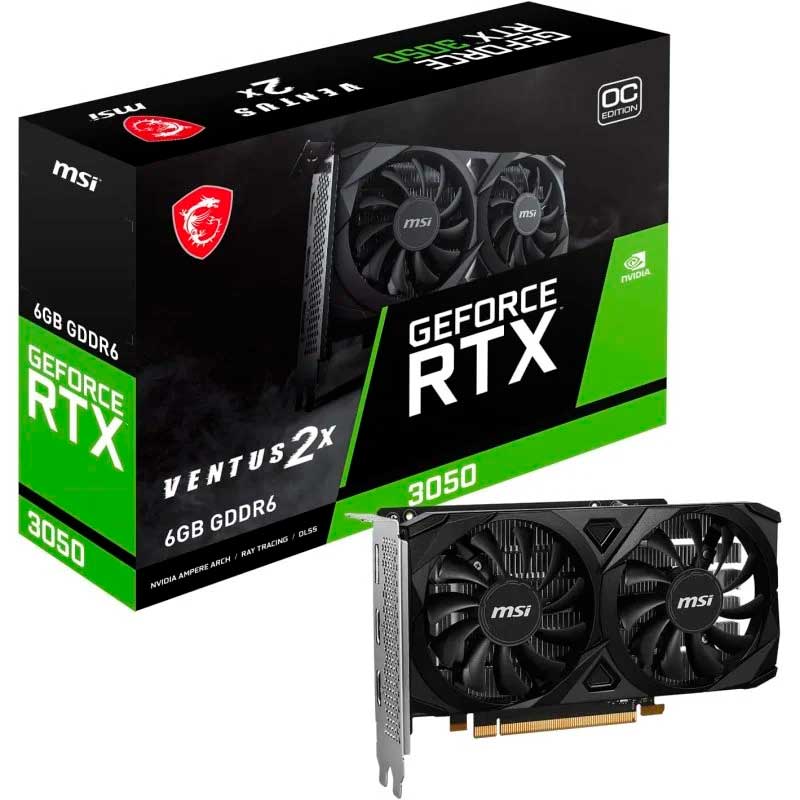 TARJETA GRAFICA MSI RTX 3050 VENTUS 2X E 6GB OC