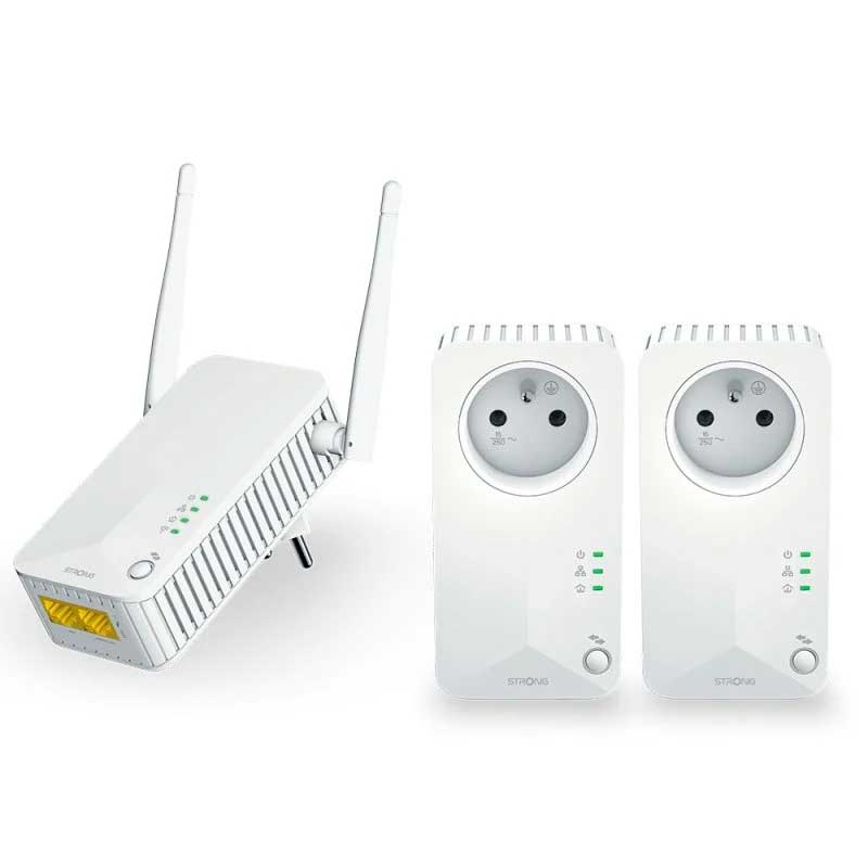 PLC STRONG POWERLINE 600 KIT TRIPLE WIFI 600 Mbps