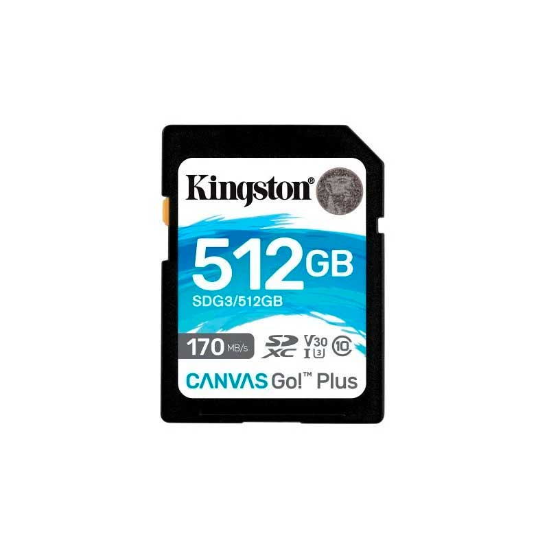 TARJETA MEMORIA SDXC KINGSTON CANVAS GO PLUS 4K 512 GB