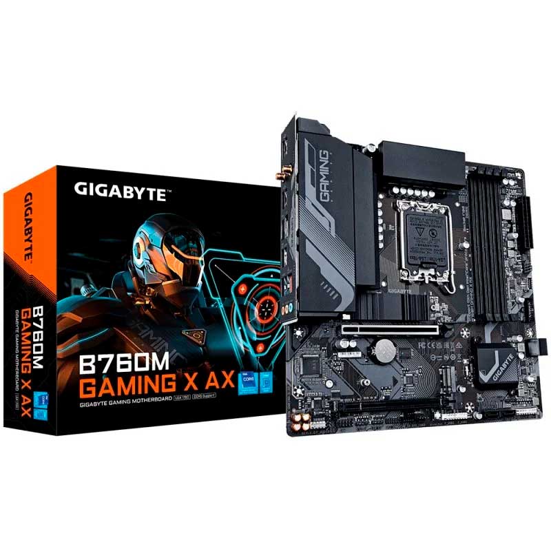 PLACA BASE GIGABYTE B760M GAMING X AX LGA 1700 DDR5