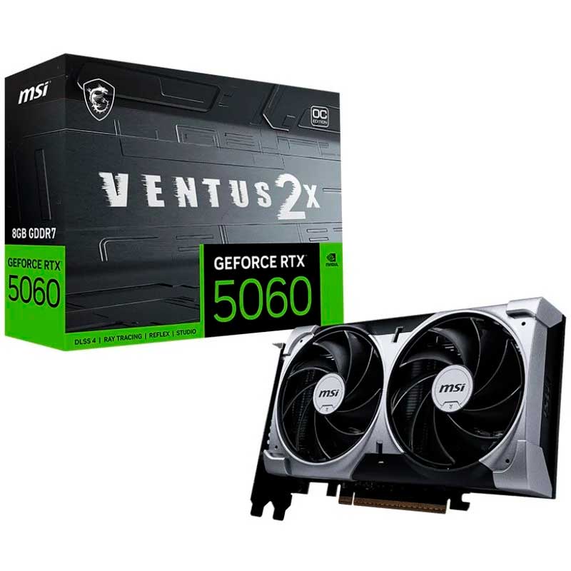 TARJETA GRAFICA MSI RTX 5060 8G VENTUS 2X OC NEGRO