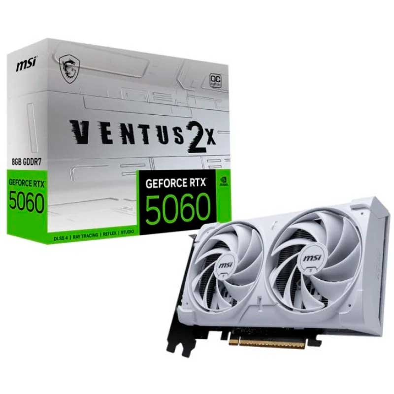 TARJETA GRAFICA MSI RTX 5060 8G VENTUS 2X OC BLANCA
