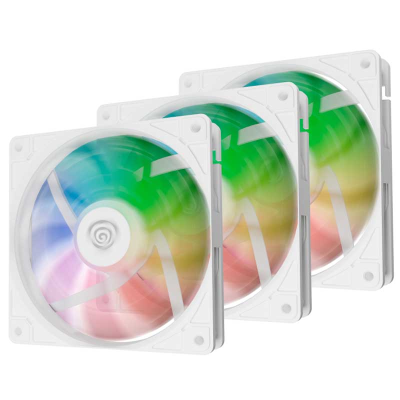 VENTILADORES KIT 3x GENESIS OXAL 120 ARGB BLANCO