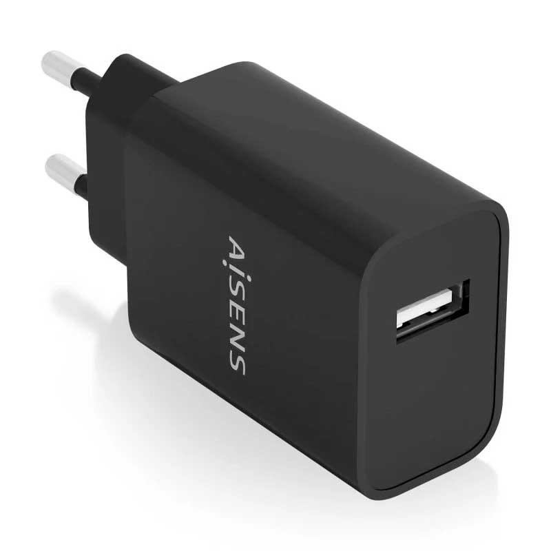 CARGADOR USB TIPO A AISENS 10.5W 5V 2.1A NEGRO