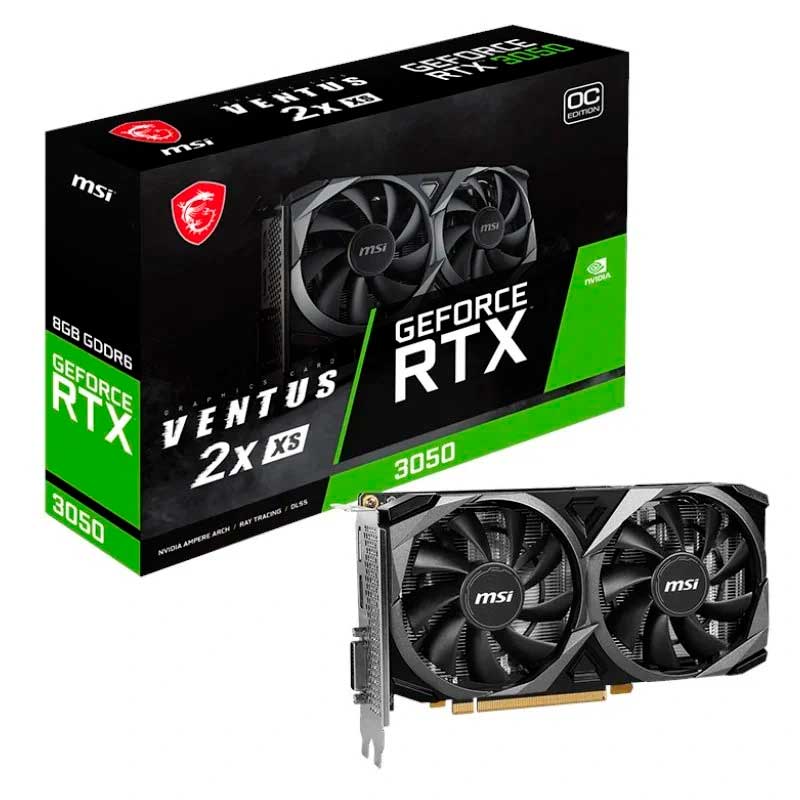 TARJETA GRAFICA MSI VENTUS 2X NVIDIA GEFORCE RTX 3050 8 GB