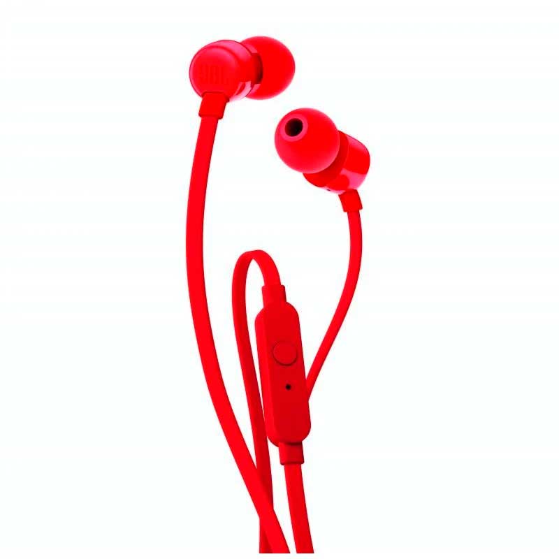 AURICULARES CON MICROFONO JBL TUNE 110 ROJO