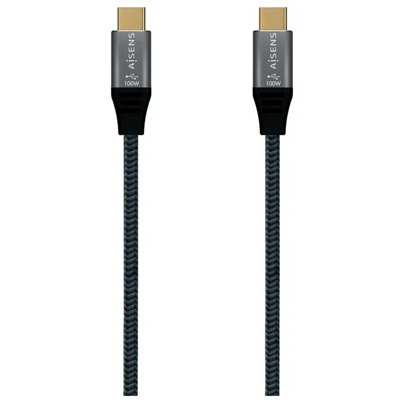CABLE USB 3.2 C-C 20 GBs 100 W 8K 30 Hz AISENS 1.5 METROS