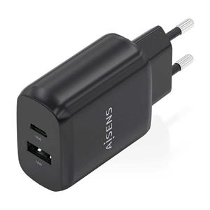 CARGADOR USB C - USB A 30 W AISENS NEGRO