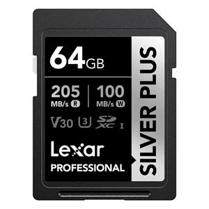 TARJETA SDXC LEXAR SILVER PLUS 64 GB