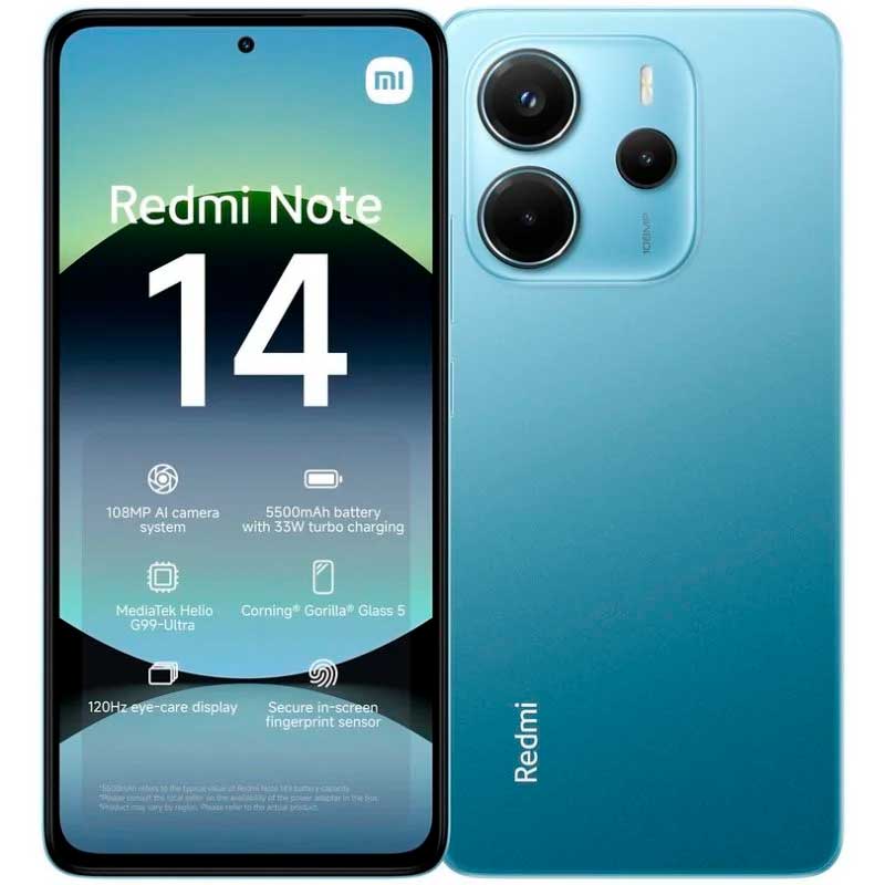 SMARTPHONE XIAOMI REDMI NOTE 14 4G 8 GB RAM 256 GB AZUL