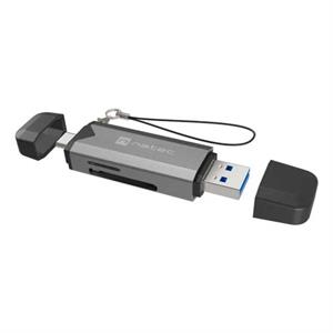 LECTOR TARJETAS SD Y MICRO SD USB DUAL 3.0 NATEC SCARAB 3