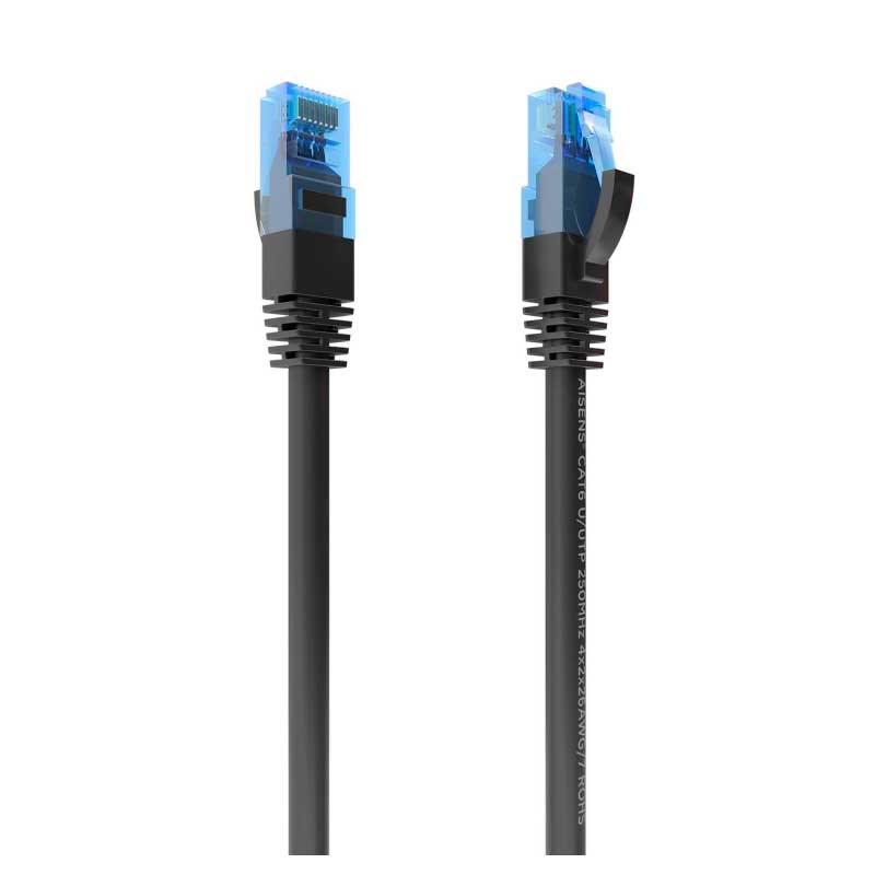 CABLE RED LAN RJ45 CAT 6 UTP AISENS NEGRO 20 METROS