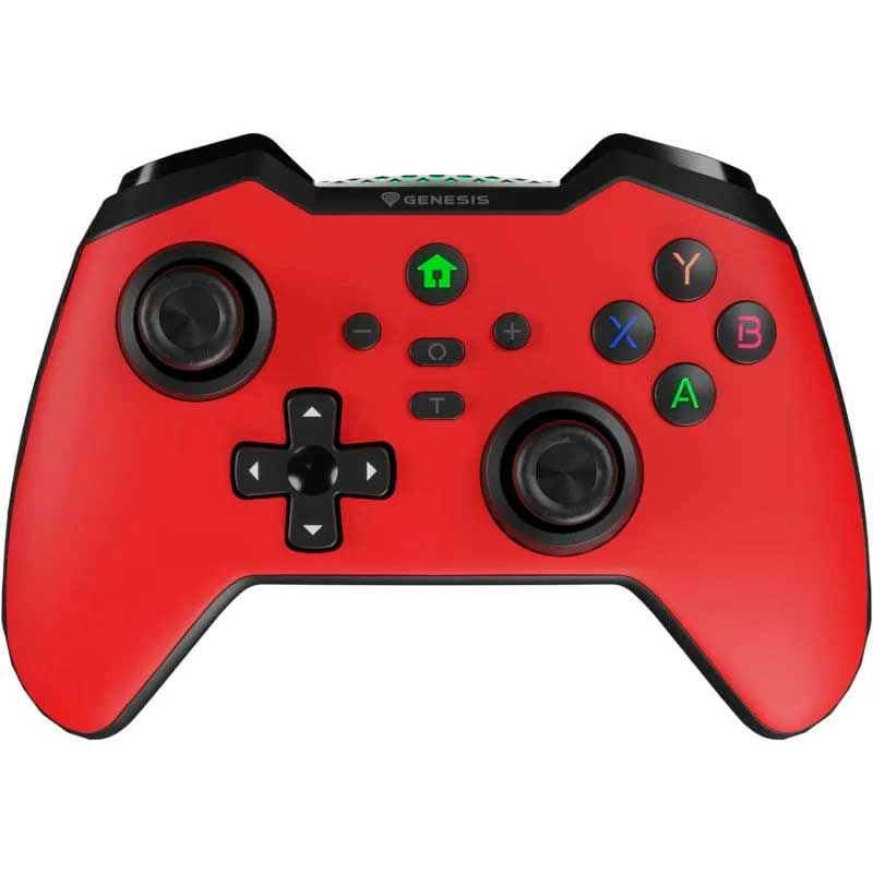 GAMEPAD MANDO INALAMBRICO GENESIS MANGAN 400 ROJO PC NS Y SMARTPHONE