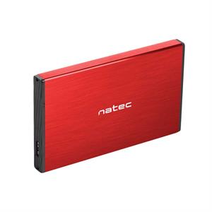 CAJA EXTERNA USB 3.0 PARA DISCO DURO SATA 2.5 NATEC RHINO GO ROJA