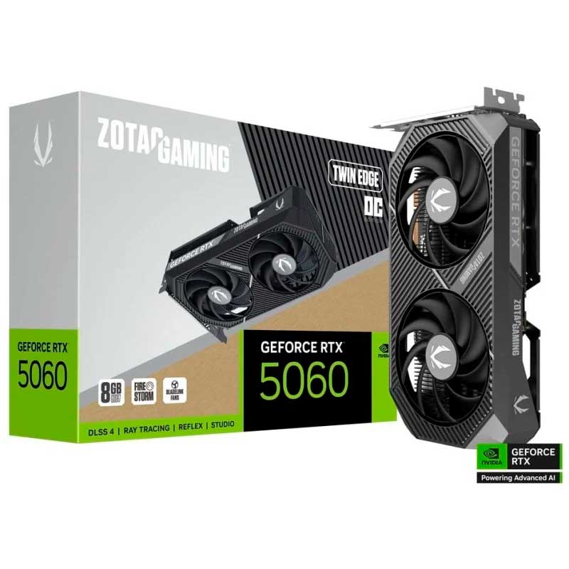 TARJETA GRAFICA ZOTAC GAMING RTX 5060 TWIN EDGE OC 8GB GDDR7