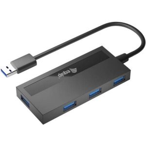HUB USB 3.0 4 PUERTOS CON ADAPTADOR USB C EQUIP